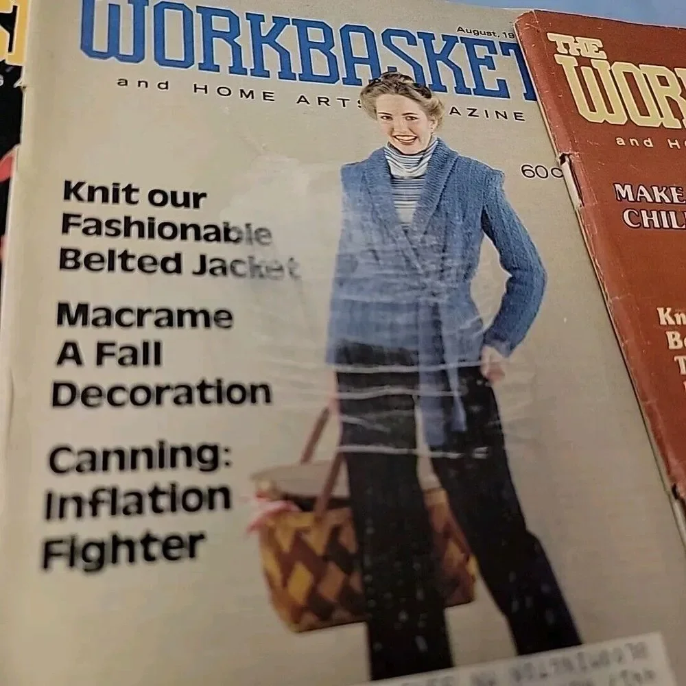 The Work Basket Magazines‎ 9 Vintage Crafts Sewing Needlecraft Art Ads 1980's